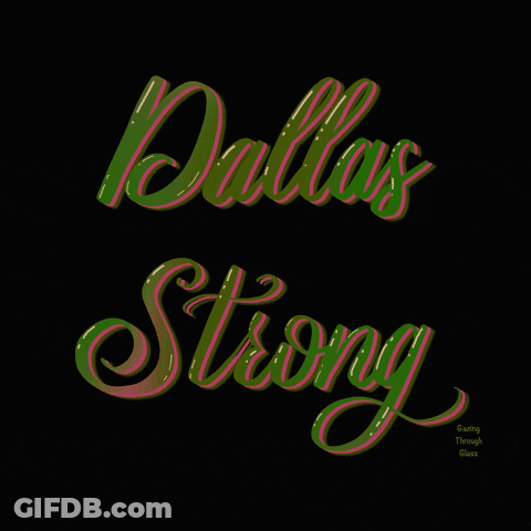 Dallas Strong In Purple And Green On Black GIF