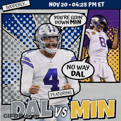 Dallas Vs Minnesota Vikings Football Game Ad GIF