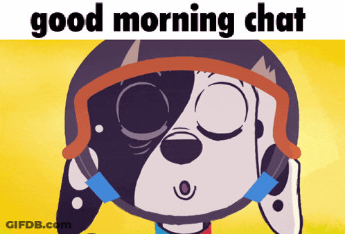 Dalmatian Dog Saying Good Morning Chat GIF