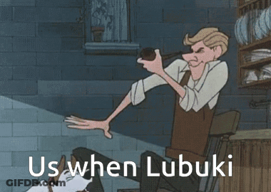 Dalmatian Jumping Over Man Saying Us When Lubuki GIF