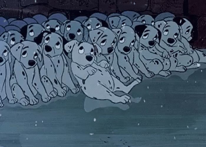 Dalmatian Slide Down GIF