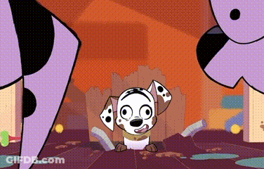 Dalmatian Standing On Tiled Floor GIF