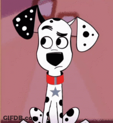 Dalmatian With Red Collar And White Star GIF