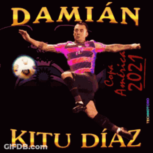 Damian Kitu Diaz Soccer Player Poster GIF