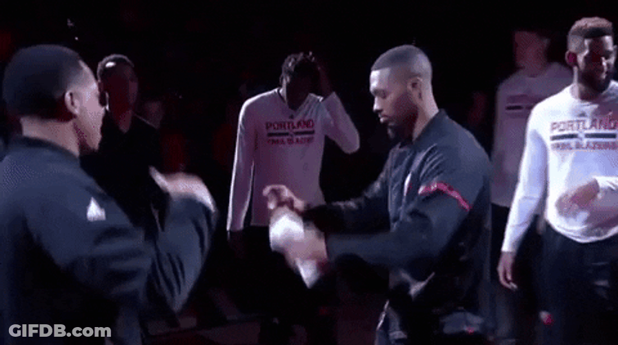 Damian Lillard Dancing Inside The Court GIF