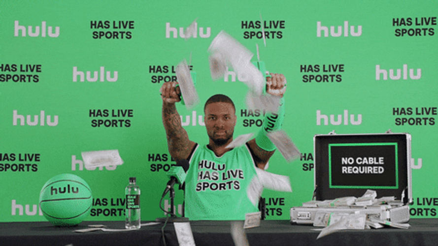 Damian Lillard Raining Money GIF
