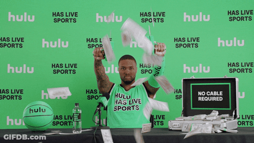 Damian Lillard Shooting The Toy Gun GIF