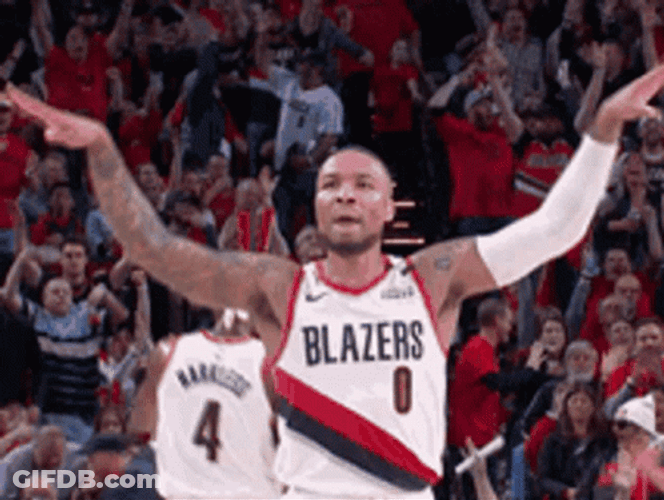 Damian Lillard Shouting And Clapping GIF