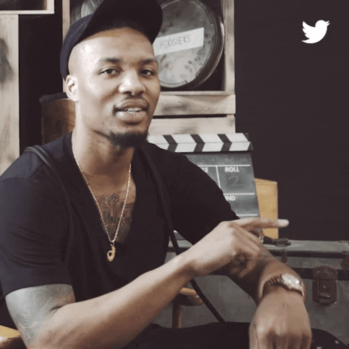 Damian Lillard Tapping His Watch GIF