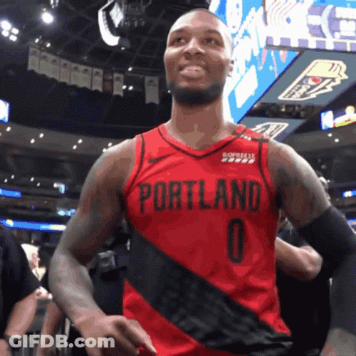 Damian Lillard Walking Out Of The Court GIF