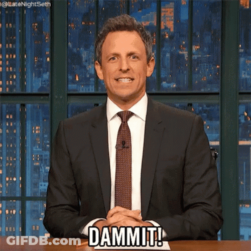 Dammit Host Seth Myers GIF