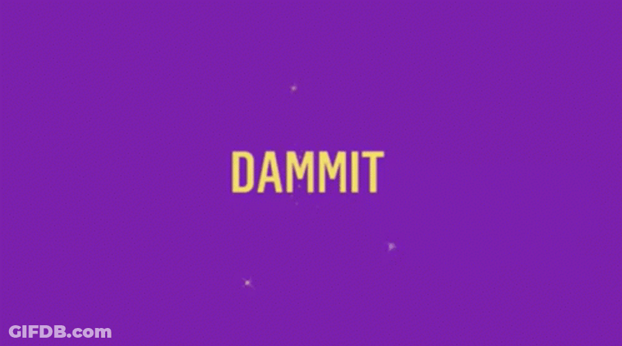 Dammit Starry Purple Background GIF