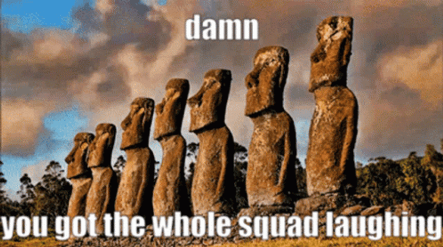 Damn Carved Stone Humans GIF