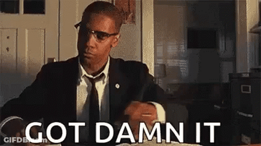 Damn Damn Damn Angry Denzel Washington GIF