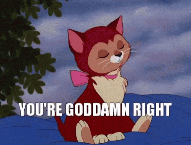 Damn Right Dinah Nodding Alice In Wonderland GIF