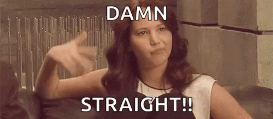 Damn Right Jennifer Lawrence Passive Hand Gesture GIF