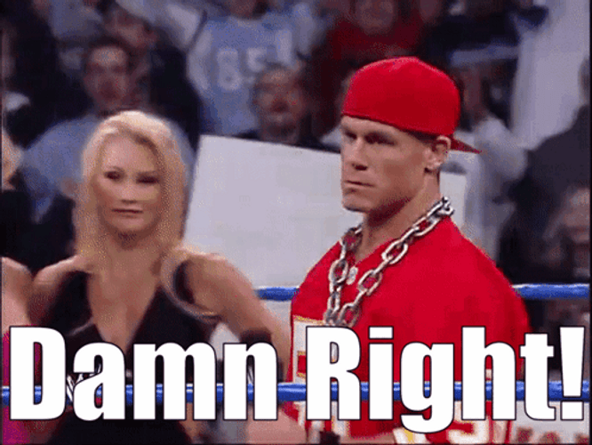 Damn Right John Cena Wrestler Actor GIF