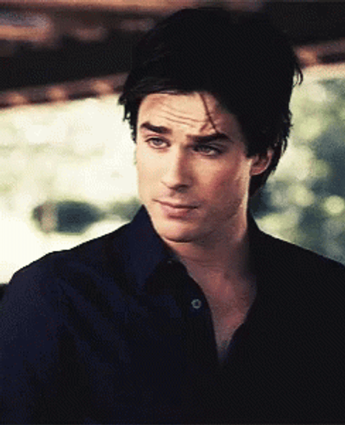Damon Salvatore Handsome Guy TVD GIF