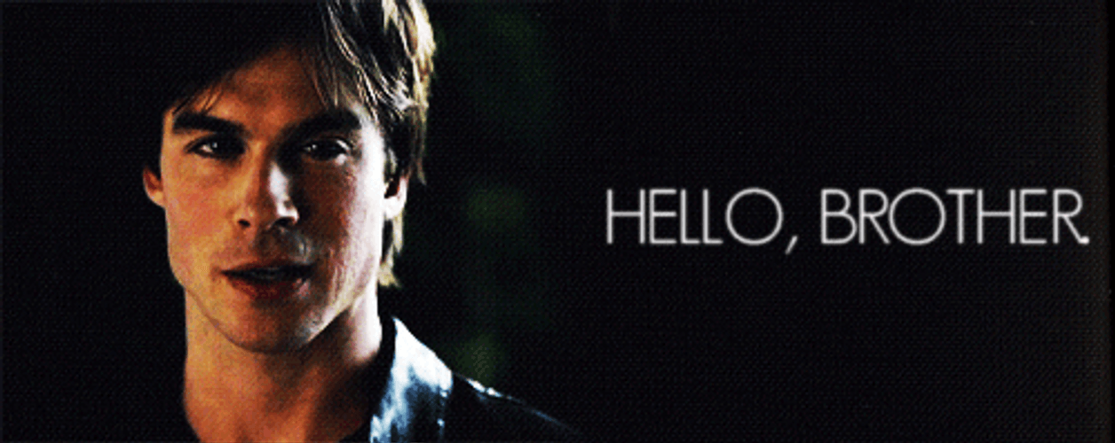 Damon Salvatore Hello Brother TVD GIF