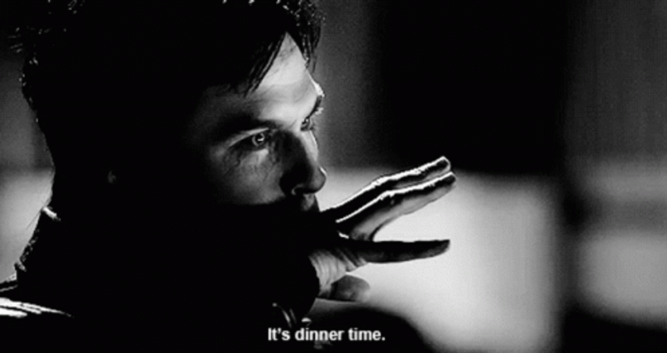 Damon Salvatore It's Dinner Time GIF