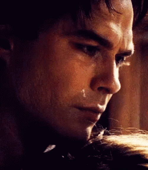 Damon Salvatore Sad Crying Tears GIF