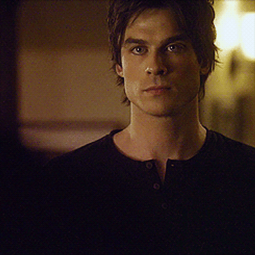 Damon Salvatore Smirk Head Tilt GIF