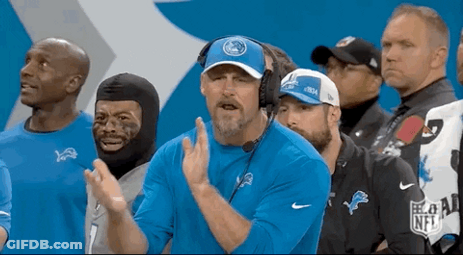 Dan Campbell Coach Hand Clapping GIF