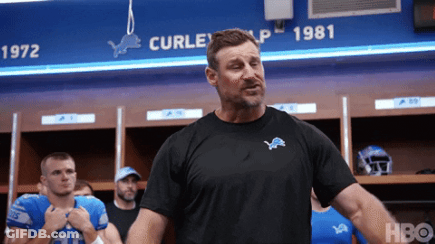 Dan Campbell Hand Fly GIF