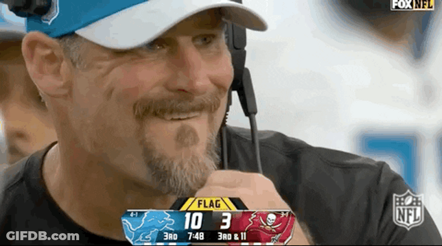 Dan Campbell Holding The Beard GIF