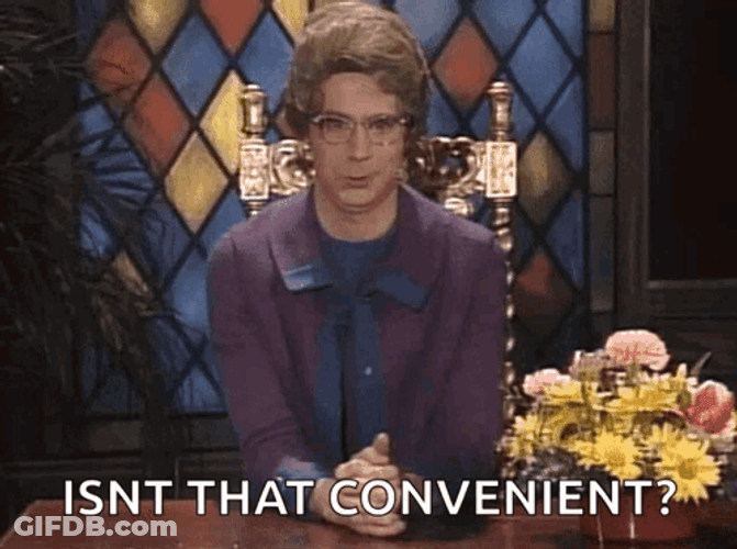 Dana Carvery Isn't That How Convenient GIF
