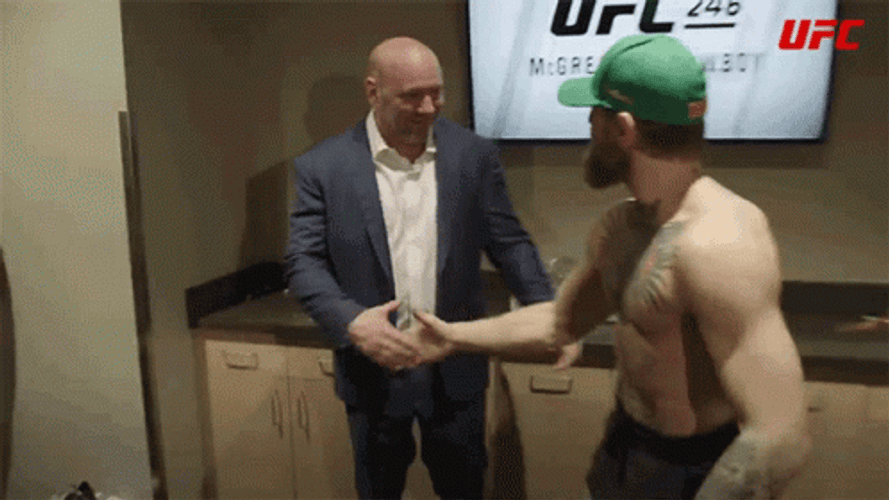 Dana White Congratulate Connor McGregor GIF