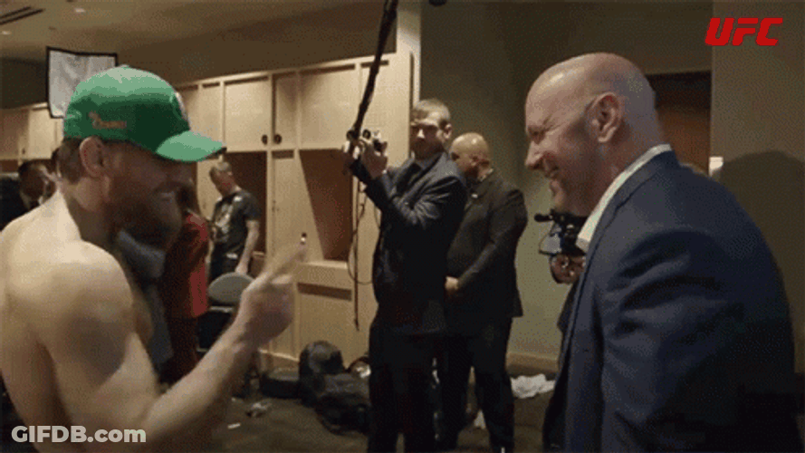 Dana White Fist Bump Connor McGregor GIF