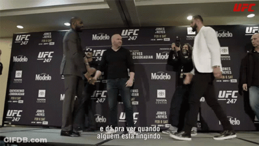 Dana White Hand Shake Fighter GIF
