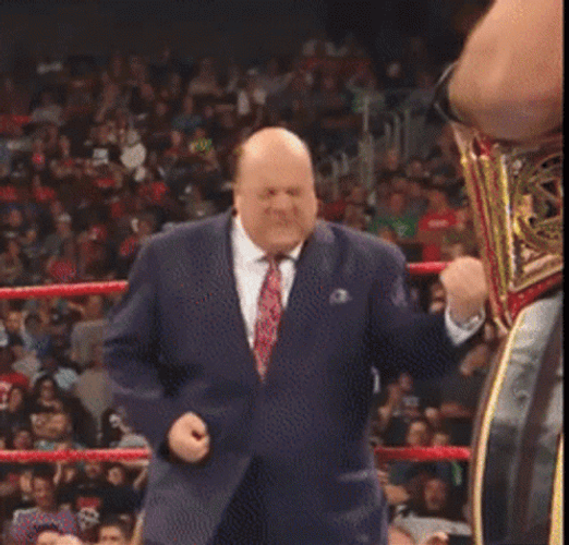 Dance Air Guitar Paul Heyman GIF