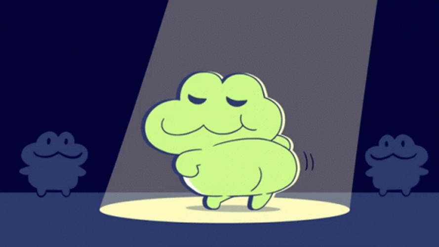 Dance Floor Funky Dancing Cute Frog GIF