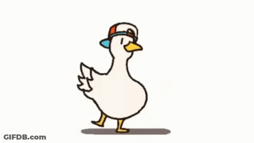 Dance Meme Cool Animated Duck GIF