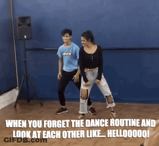 Dance Meme Partners Forgeting Routine GIF