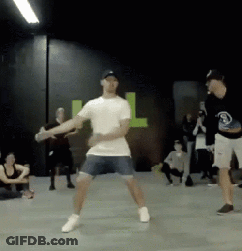 Dance Off Indoors With Man Flaunting Skills GIF