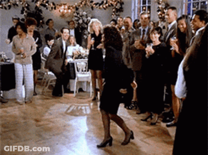 Dance Off Seinfeld Elaine GIF