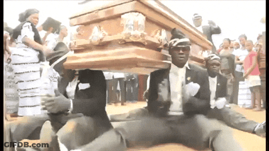 Dance With Coffin On Shoulder GIF