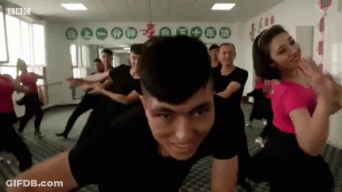Dancers In Studio One With Black Eye GIF