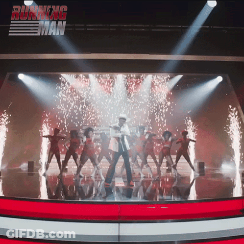 Dancers On Stage Saying Running Man GIF