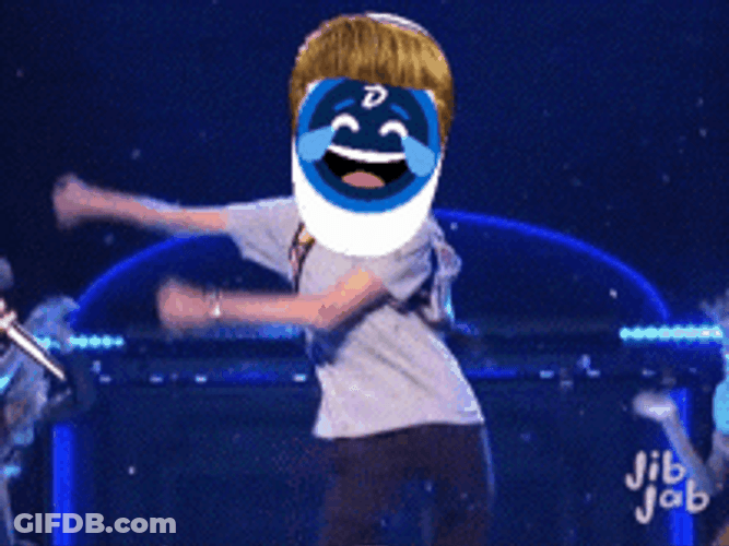 Dancing And Laughing Digibyte Emoji GIF