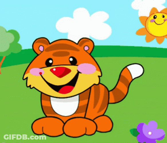 Dancing Animal Animated Tiger GIF