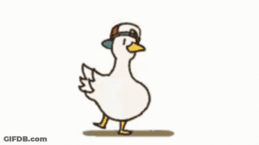 Dancing Animated Cute Duck GIF