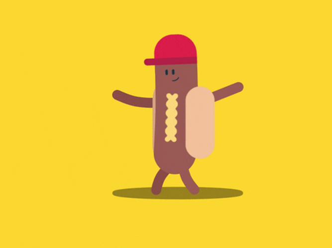 Dancing Animated Hot Dog GIF