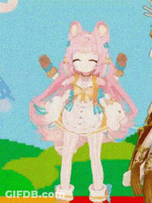 Dancing Anime Bunny Squishmallow GIF