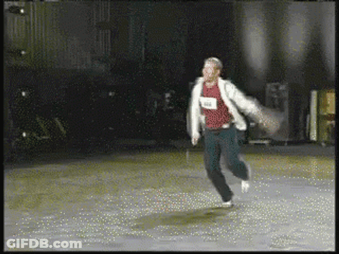 Dancing Audition Faceplant Mishap GIF