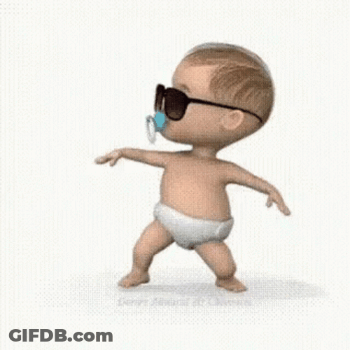 Dancing Baby 3D Cartoon Belly Dancing GIF