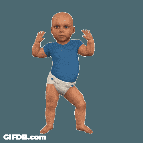 Dancing Baby 3D Funny Vogue Dance GIF